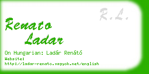 renato ladar business card