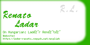renato ladar business card